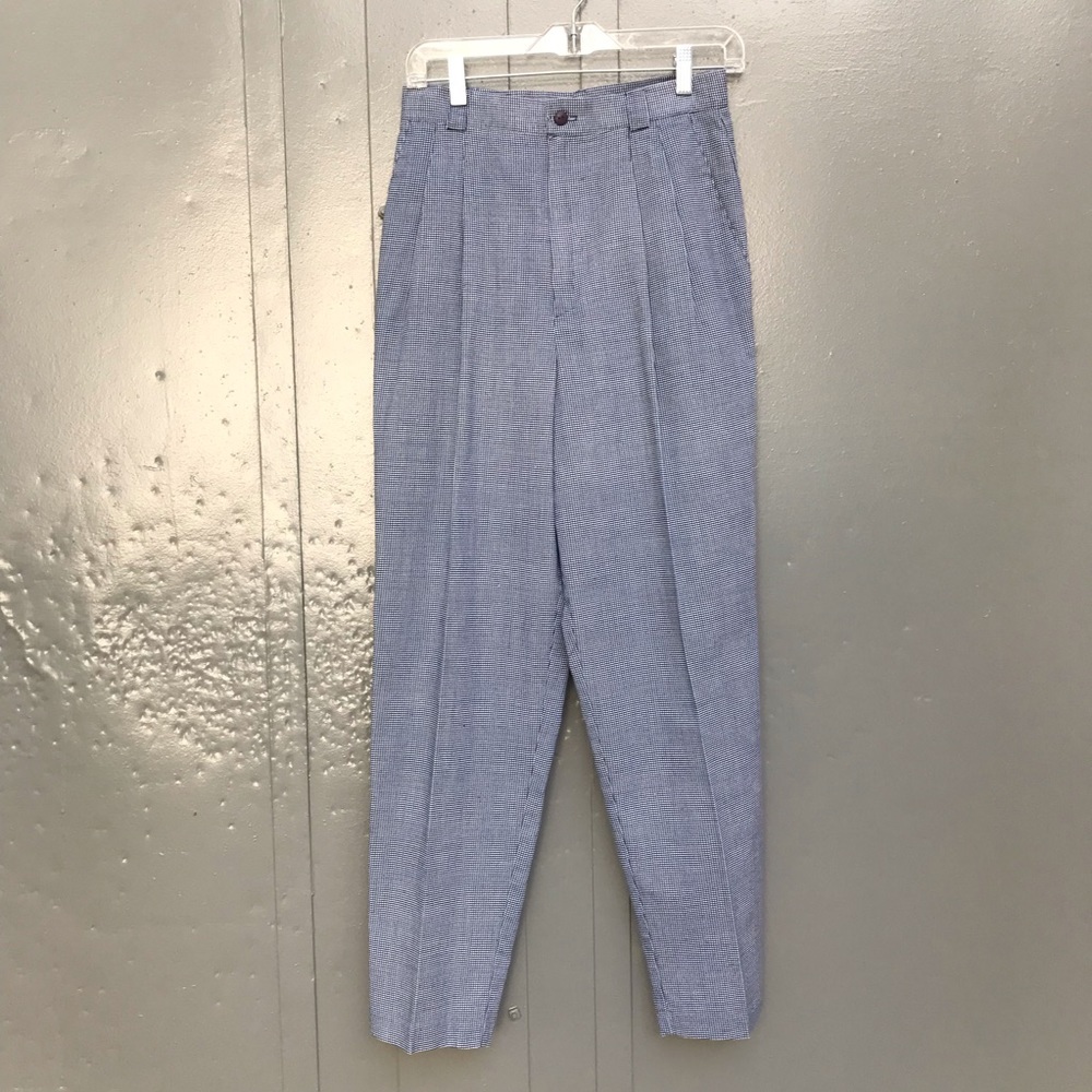 Blue Gingham Vintage Trousers by Fundamental Things sz 10